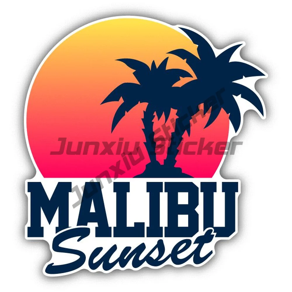 

Malibu Sunset Travel Sticker Exterior Accessories For Car Bumper Decal Suv Cover Waterproof Outdoor For Suv Side Decals Bycicle