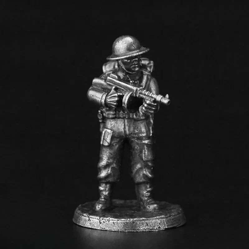 Metallo della Seconda Guerra Mondiale Soldato dell'Esercito Britannico Action Figures Modello Corpo Decorazione Giocattoli Gioco Desktop Pezzi degli Scacchi Accessori per Ornamenti statici