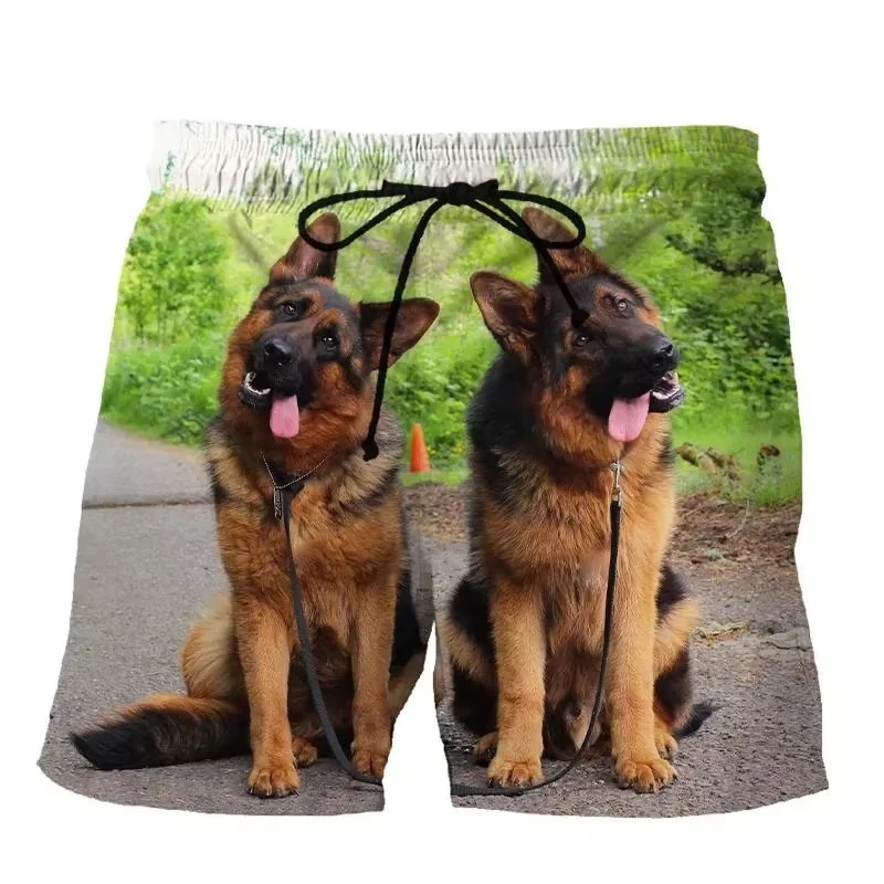 

Шорты с 3D принтом овчарки для мужчин и женщин, повседневные модные шорты для отдыха с собакой, летние крутые мужские спортивные плавки для плавания
