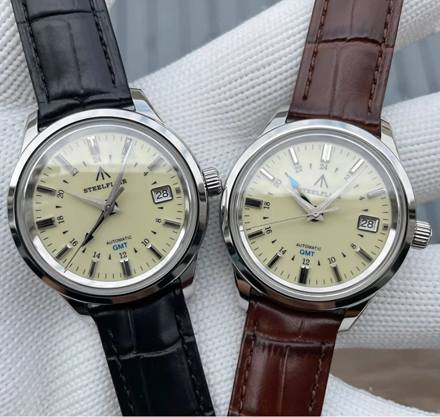 

Мужские часы STEELDIVE GMT, 40 мм, автоматические механические наручные часы, 20 АТМ, водонепроницаемое сапфировое зеркало NH34