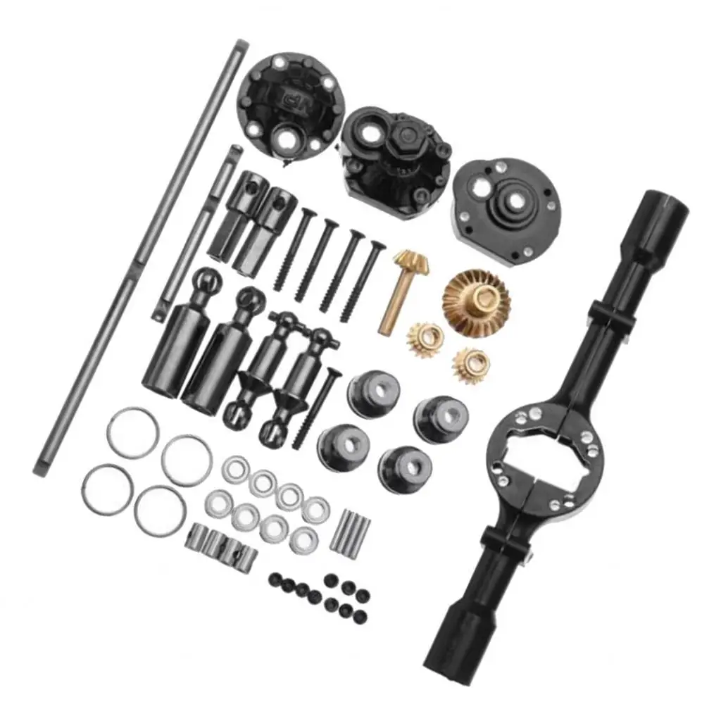 Heavy Duty RC Car Metal Chassis Gear Bridge Axle Assembly for WPL B16 B36 Q63 Q64 Truck