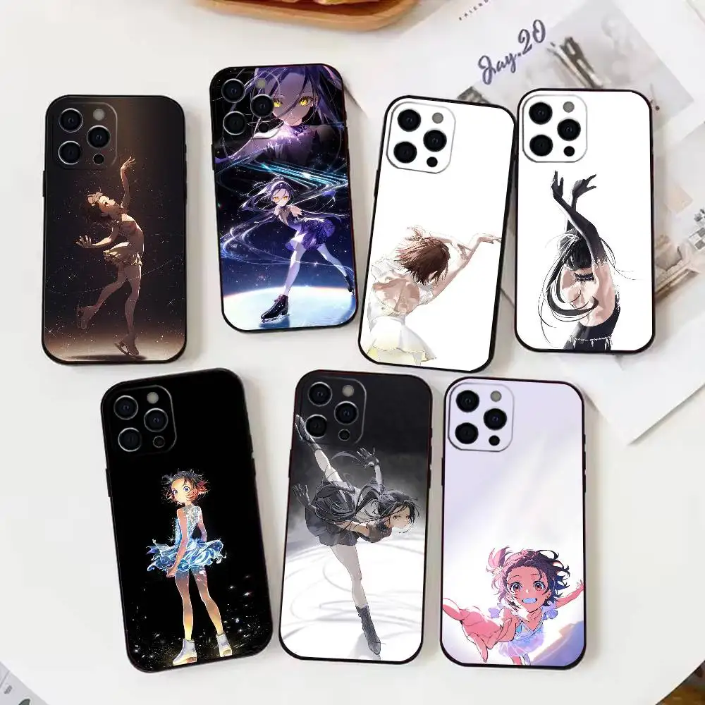 حافظة هاتف أنيمي على شكل زهرة لهاتف آيفون 17، 16,15,14,13,12,11 X XR Plus، غطاء أسود ناعم آخر