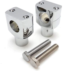 Universal 1 Pair Handlebar Risers Clamp 25mm CNC Aluminium Black Motorcycle Handle Bar Mounting For Harley Dyna Sportster Suzuki