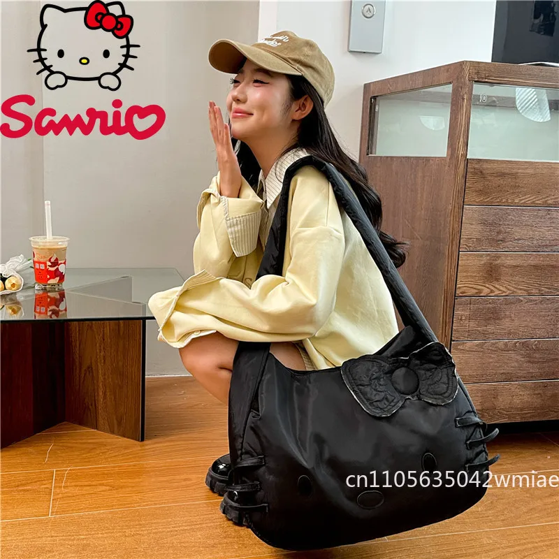 Hello Kitty 2026 nuevo bolso de mano para mujer, bolso de hombro de alta calidad a la moda para mujer, bolso cruzado de almacenamiento multifuncional de dibujos animados