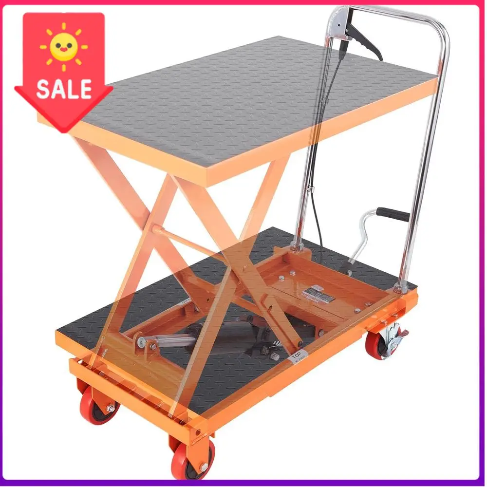 

Бестселлер: Гидравлическая тележка-платформа с наклонным столом, грузоподъемность 500 фунтов, длина 28,5 футов, 4 колеса, нескользящая поверхность, оранжевый цвет