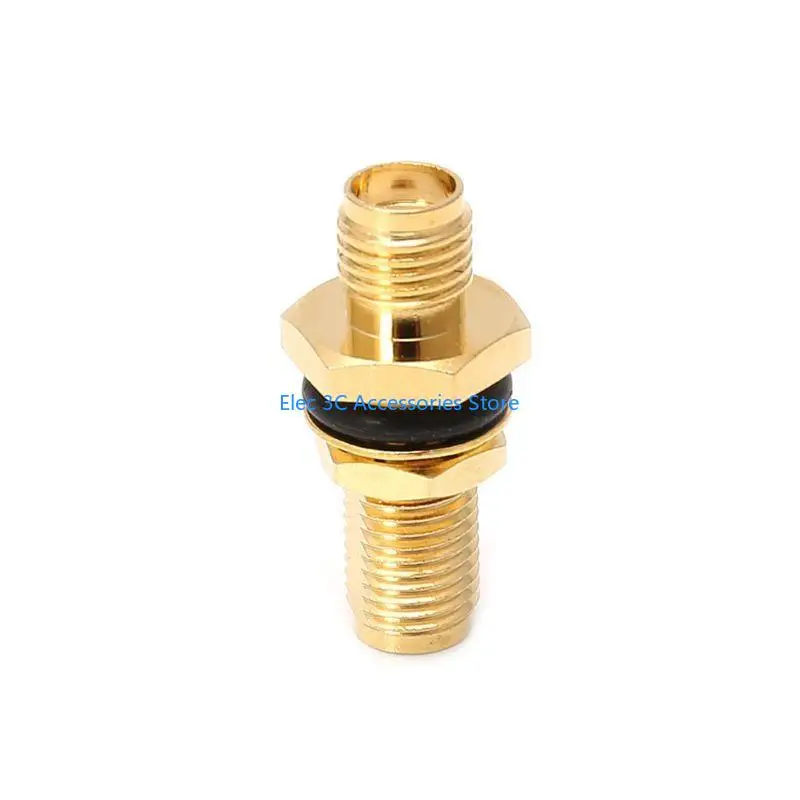 Y51A SMA Female RF Connector Straight Coaxial Converter Adapter Panel Mount O-Ri