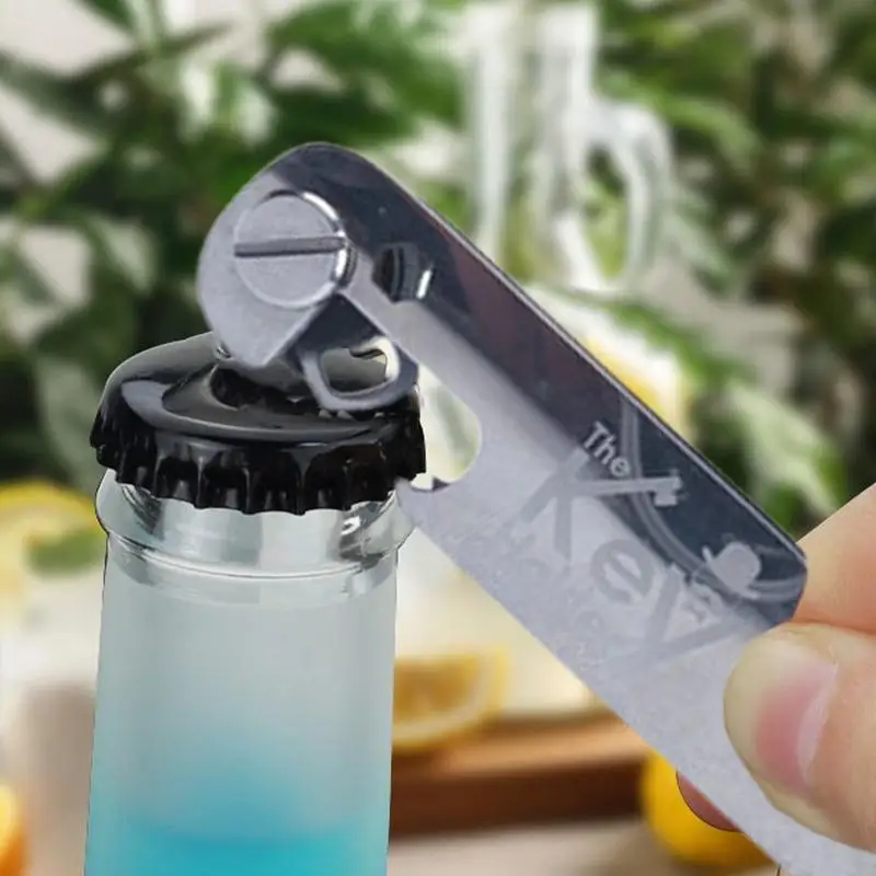 Key Organizer Key Chain Key Case Bottle Opener 2-in-1 Compact Keychain Multifunctional Stainless Steel Key Organizer For Adults