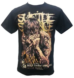 Company T Shirts Mitch Lucker Suicide Silence American Musician And Lead Singer T Shirt Black Crew Neck Casual Short Tee Shirts