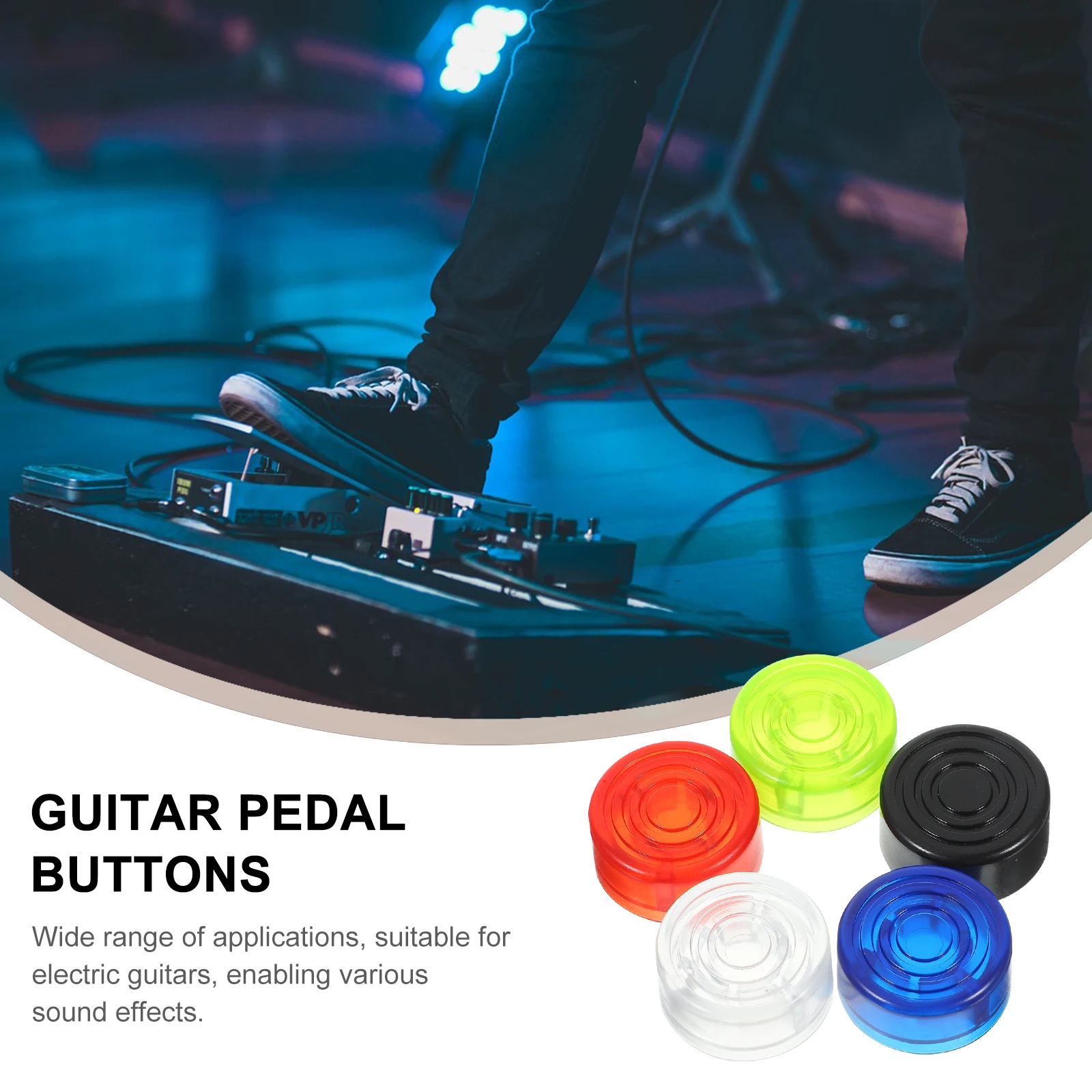 

20 Pcs Guitar Pedal Electric Cap Button Toppers Effects Knobs Cover Caps Footswitch