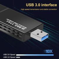 1300M Wireless Network Card 2.4G/5GHz Dual Band PCIE WiFi Adapter Drive Free Rotating USB Wifi Adapter For Computer/Phone/Tablet