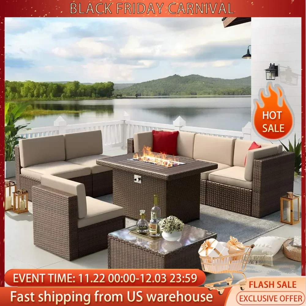 Patio Furniture Set 8PCS With 40