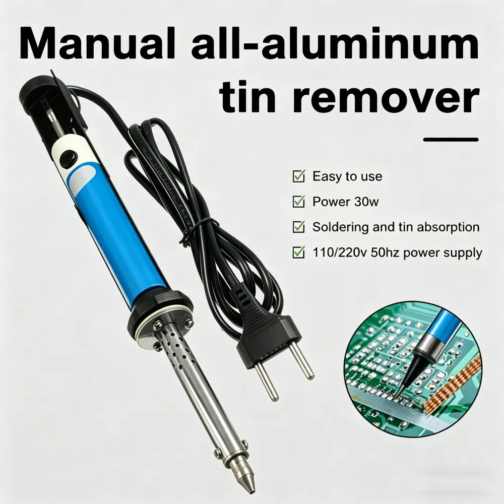 AC 220V Soldering Iron Electric Desoldering Machine Pen 30W PCB Solder Suction Vacuum Pump Welding Tools US Plug EU Plug