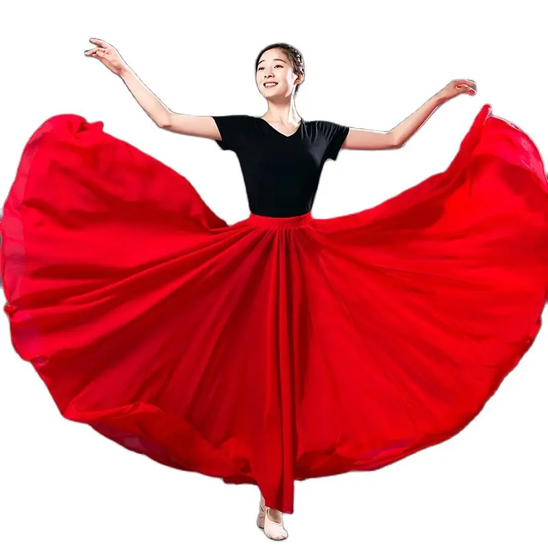 Xinjiang Dance  Performance Clothes  Bolero Flamenco Feminino  Gypsy Skirt  Robe Flamenco Fille Spanish Dance Dress