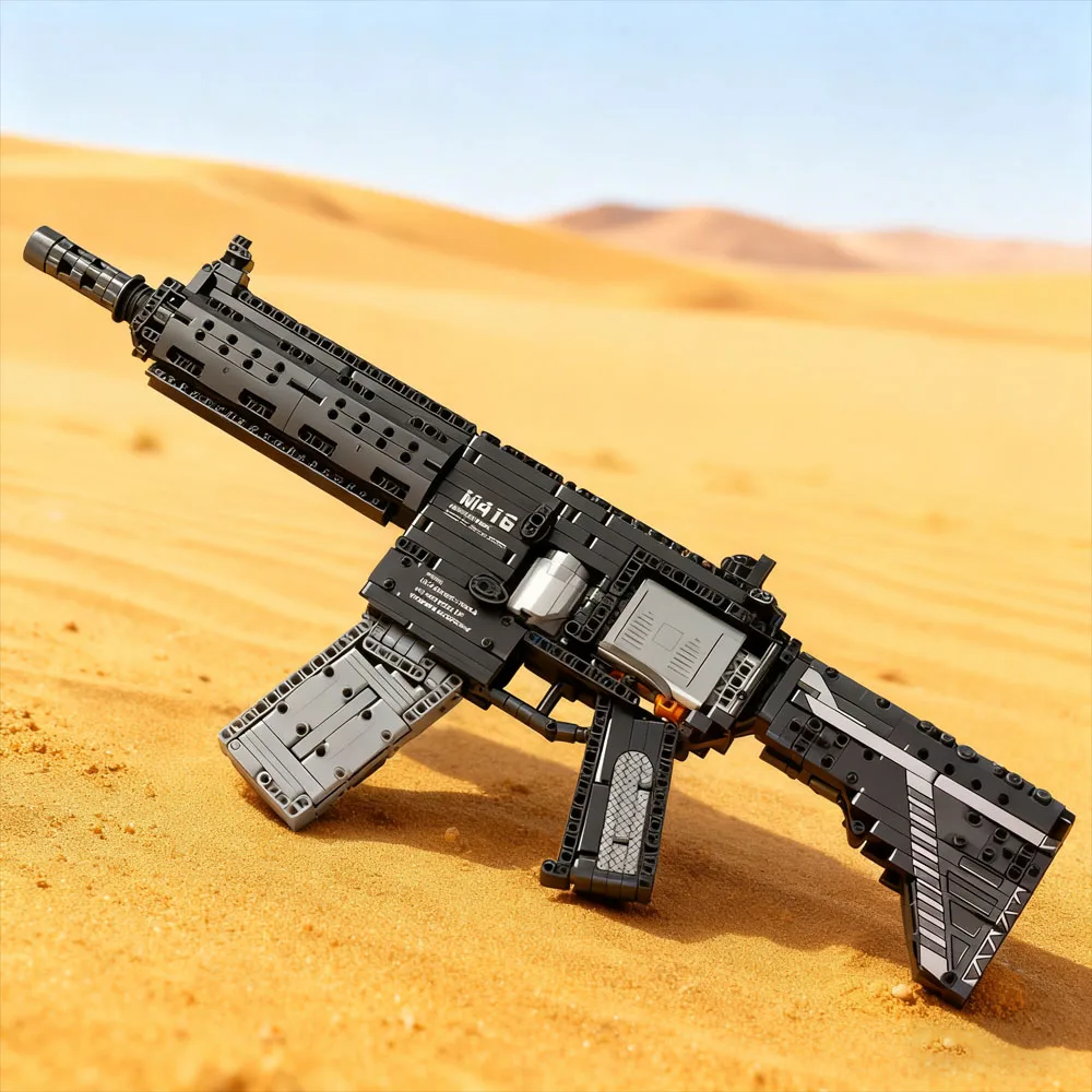 1188 قطعة M416 بندقية بنة نموذج مدينة الشرطة الأسلحة العسكرية سلسلة بندقية لغز الجمعية الطوب لعب لصبي الطفل هدية