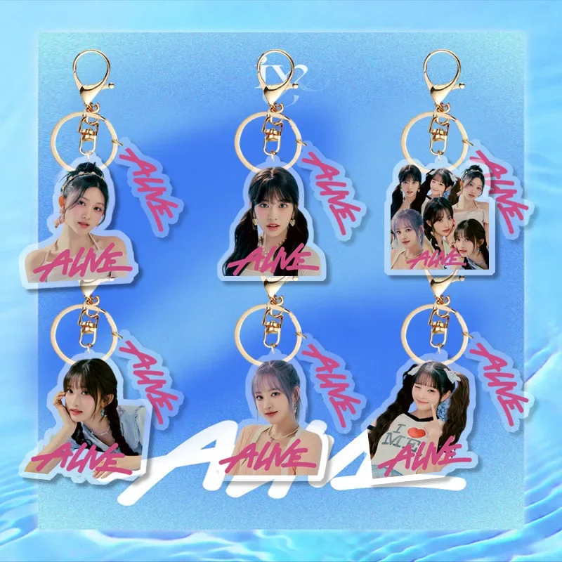 Korean Popular Girl Group Yujin Gaeul Wonyoung LIZ New Album Transparent Acrylic Keyring Celebrity Merchandise Keychain Pendant