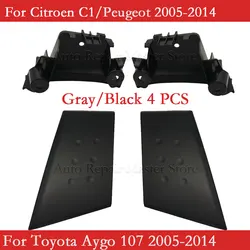 Door Armrest Base Cover Door Buckle Hand Cover Black Gray Inner Handle For Peugeot 107 Toyota Aygo Citroen C1 2005-2009