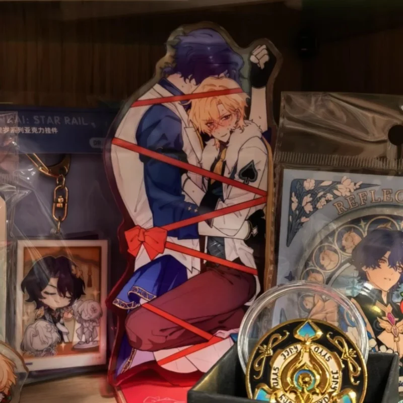 Honkai: Star Rail Anime Game Peripheral Plaque Truth Doctor Dr. Ratio Aventurine CP Bundle Acrylic Plaque Sand Table Decoration