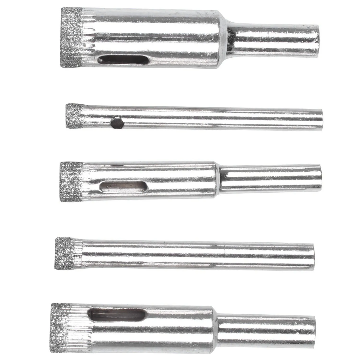 5Pcs Diamond Coated Core Hole Saw Bit Set Tool For Tile Marble Glass Ceramic 5/6/8/10/12mm