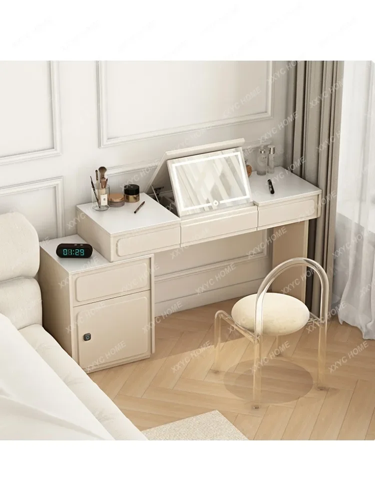 2023 New Bedroom Modern Simple Bedside Table Desk Makeup Table Integrated