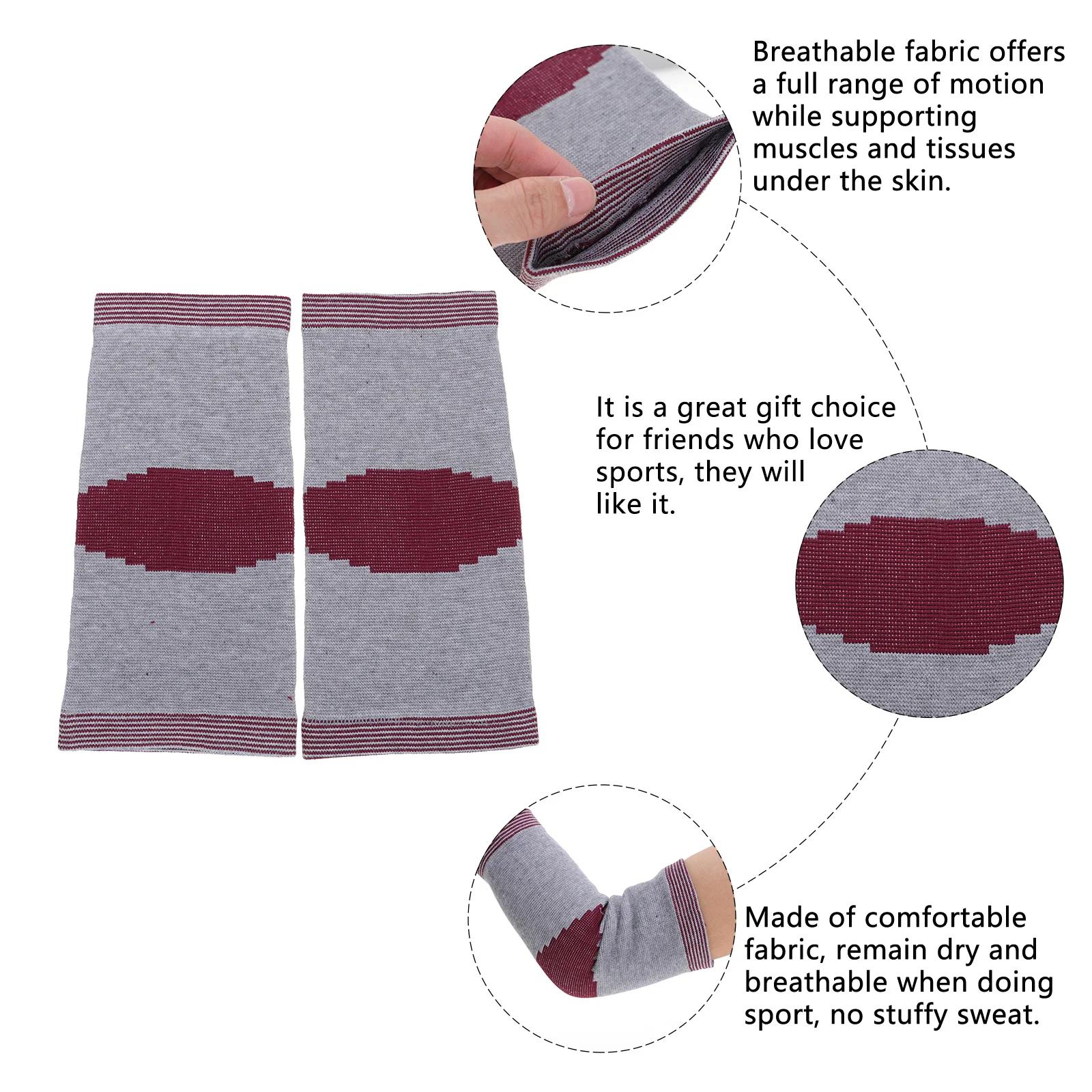 زوج واحد من أكمام حماية الكوع المرنة، دعامة حماية قابلة للتنفس للرياضة، أكمام الكوع، كرة السلة، رفع الأثقال
