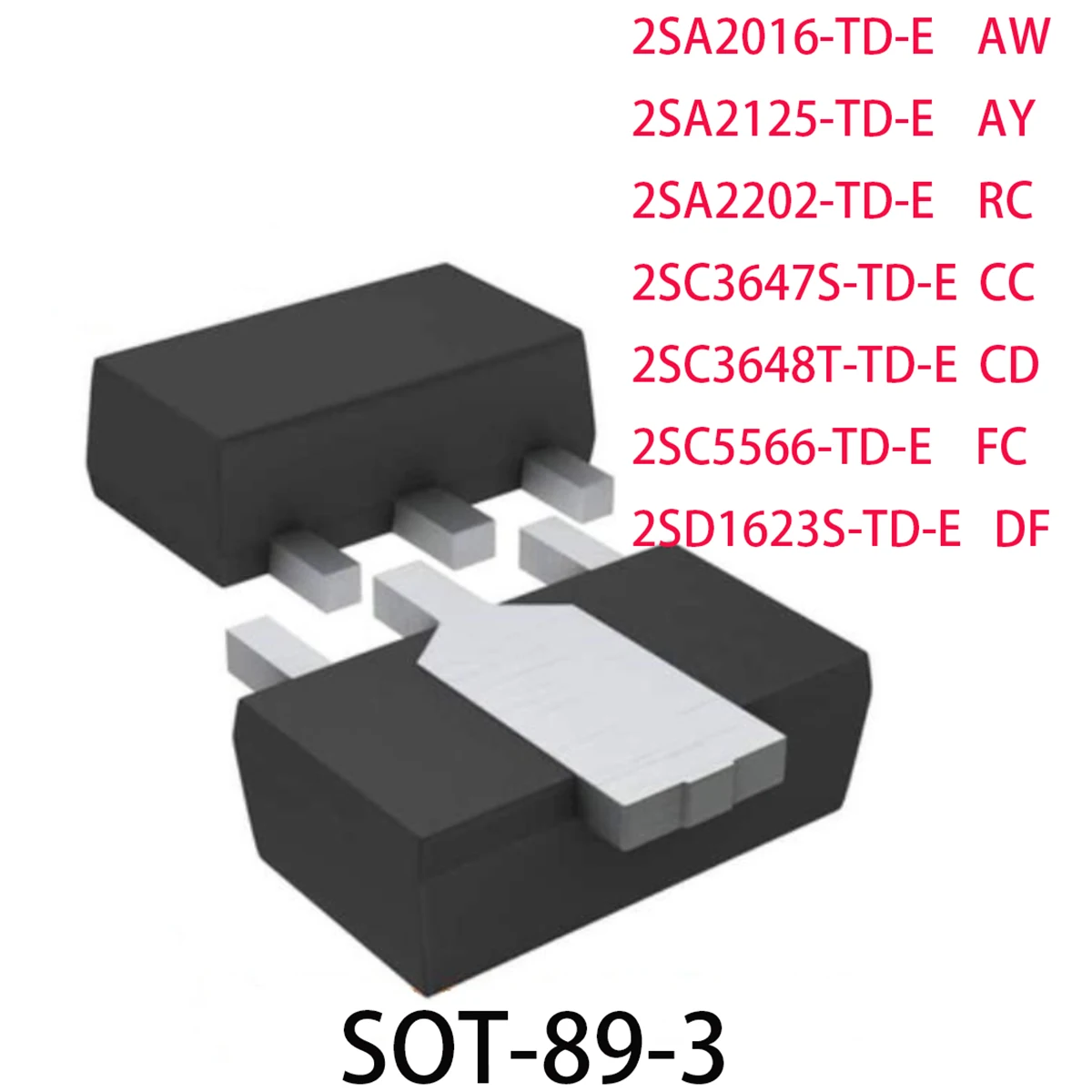 10 قطعة الأصلي 2S BJT 2SA2016-TD-E AW 2SA2125-TD-E AY 2SA2202-TD-E RC 2SC3647S-TD-E CC 2SC3648T-TD-E CD 2SC5566 FC 2SD1623S DF