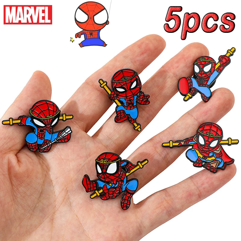 

Marvel Spiderman Metal Badge Anime Cartoon Enamel Pins Superhero Backpack Pin Jewelry Accessory for Friend Brooch Decoration