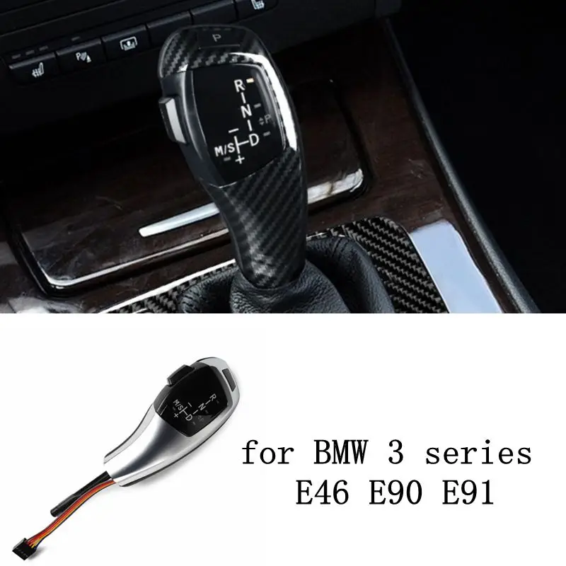 Pommeau de levier de vitesse automatique à LED, levier de vitesse, poignée pour BMW Série 3, E46, E90, E91, E92, E93, SION i, 318i, 320d, 320i,