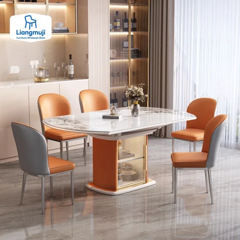 

Living Room Kitchen Table Party Unique Non Slip Luxury Folding Dining Table Round Salon Modern Tavoli Da Pranzo Furniture Home