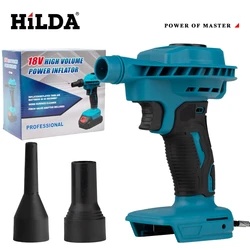 HILDA Cordless Dust Machine Stepless Speed Regulation Rechargeable Electric Inflator Cleanner Dust Blower Fan For Makita Battery