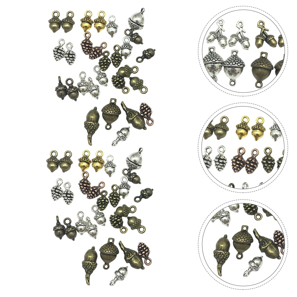 

150Pcs Acorn Pinecone Pendant Beads Vintage Metal Charms DIY Jewelry Making Bracelet Necklace Earring Keychain