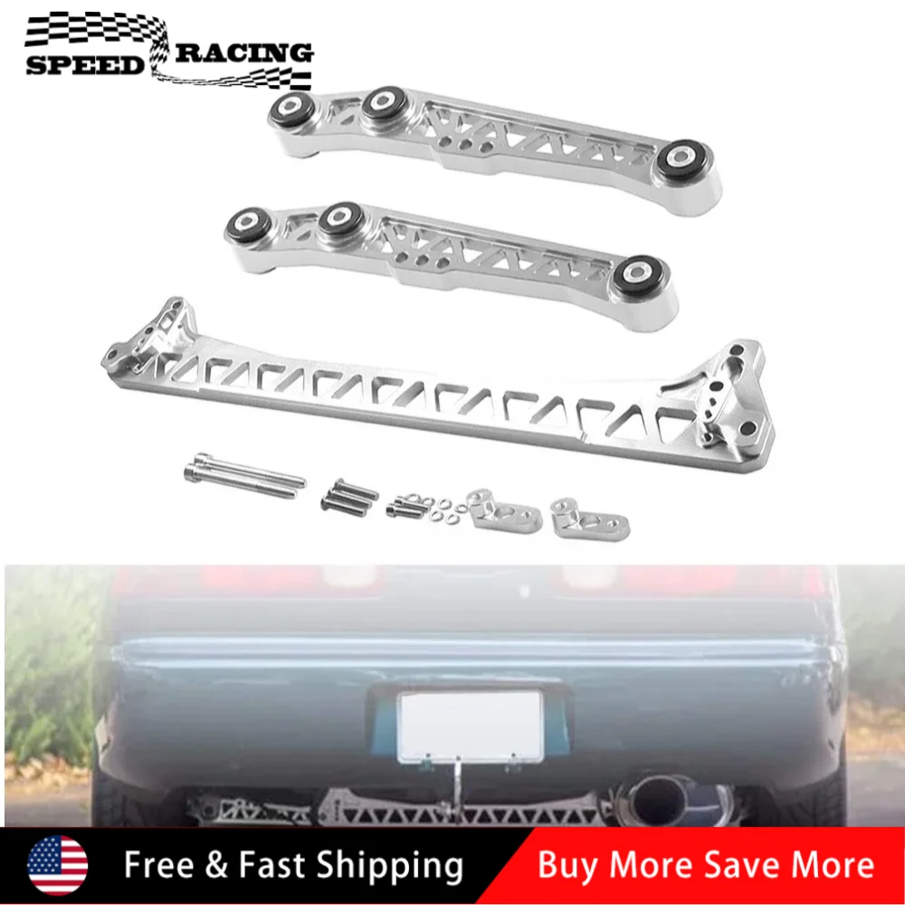 

Billet Aluminum Rear Lower Control Arm LCA Subframe Brace For 1992-1995 Honda Civic EG 1993-1997 Honda Civic Del Sol