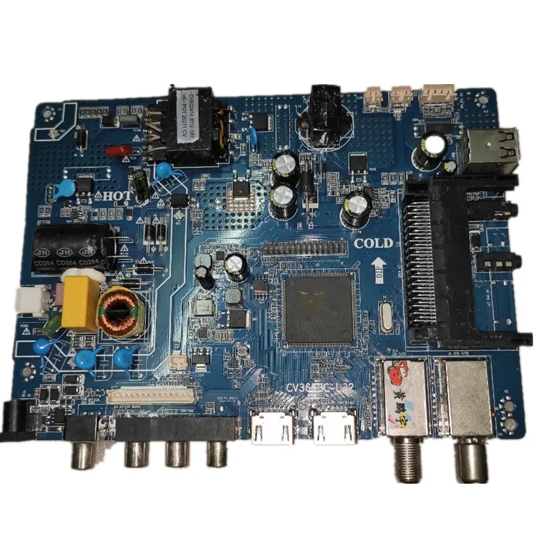 Free shipping!!  CV3663C-L32   Three in one TV motherboard  Tested and working well