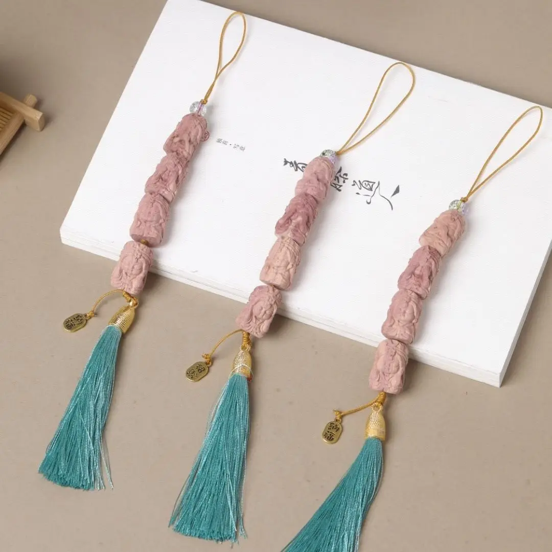 

Blood Cypress Tibetan-style 4 Without Gilam Mobile Phone Pendant You Ping An New High-grade Car Charms Decoration Tassel Pendant