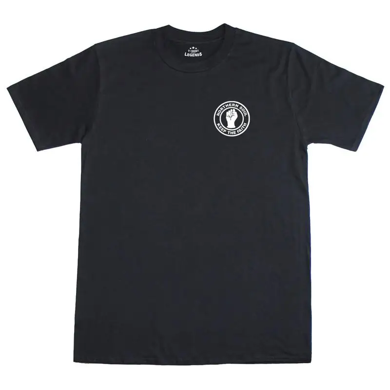Camiseta de algodón ajustada para hombre con insignia de Northern Soul, motivo, emblema, Logo, música