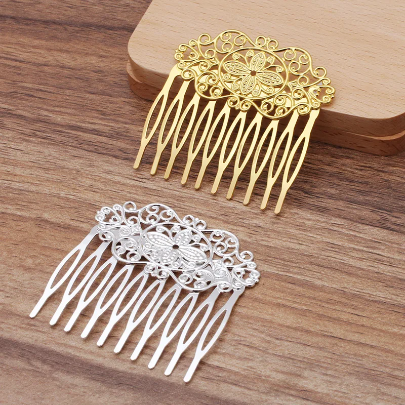 1pc 55x60mm 10 Teeth Flowers Flamenco Comb Hair Clip Headwear Hairpin Leagues For Women Chinese Accessories Ornaments Supplies