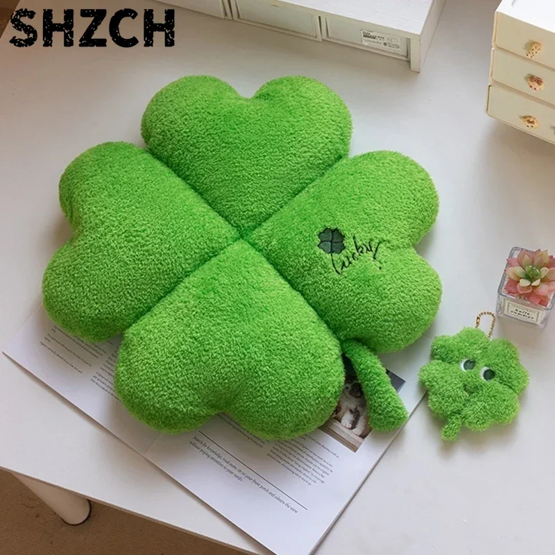 Adult Clover Simulation Pillow Lucky Decor Bedroom Back Cushion  Cute Pillow Throw Pillows