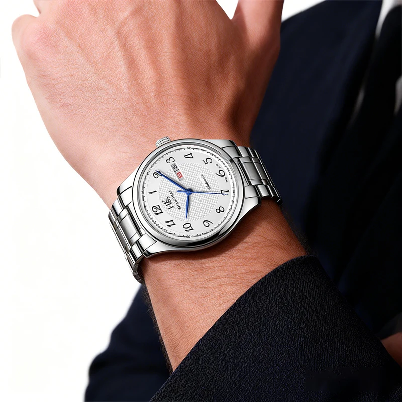 

Shanghai Watch Business Men's Watches 38mm Sapphire Crystal Mechanical Wristwatch Automatic Timepiece 316L Stainless Steel S8962