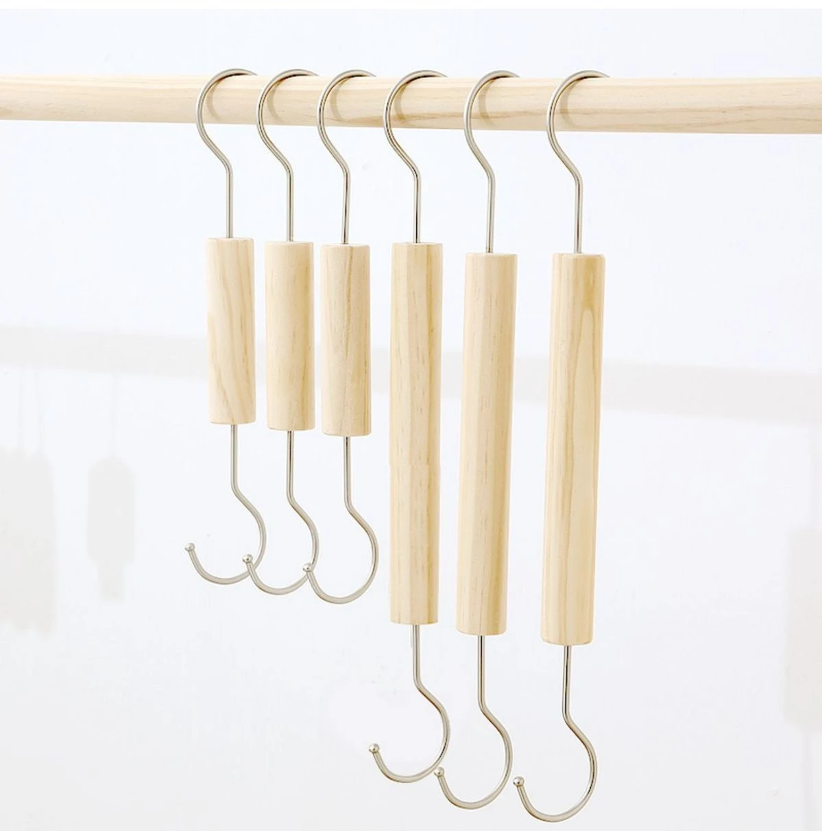 10 Ganci Porta Sciarpe In Acciaio Inox | Anelli Antiscivolo Per Armadio, Organizer Multiuso