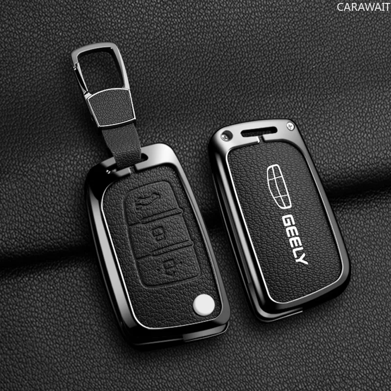 Suitable for Geely 22/23/24 Emgrand 4th Generation Manual Remote Control Zinc Alloy Leather Car Key Bag Boyue Emgrand GLGS Borui