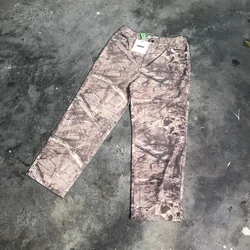 Sapo deriva camuflagem masculina estampada em roupas vintage, casual calças de carga solta, calças unissex, streetwear, moda