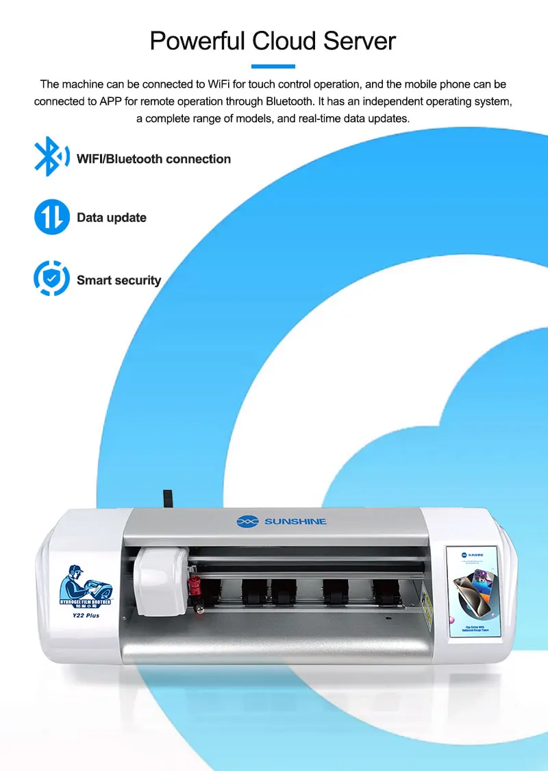 Imagem -04 - Sunshine Y22 Ultra Y22 Plus Máquina de Corte de Filme de Hidrogel Flexível Inteligente Deslocada Tempos Ilimitados Ss057 Ss-075 Cortes de Filme