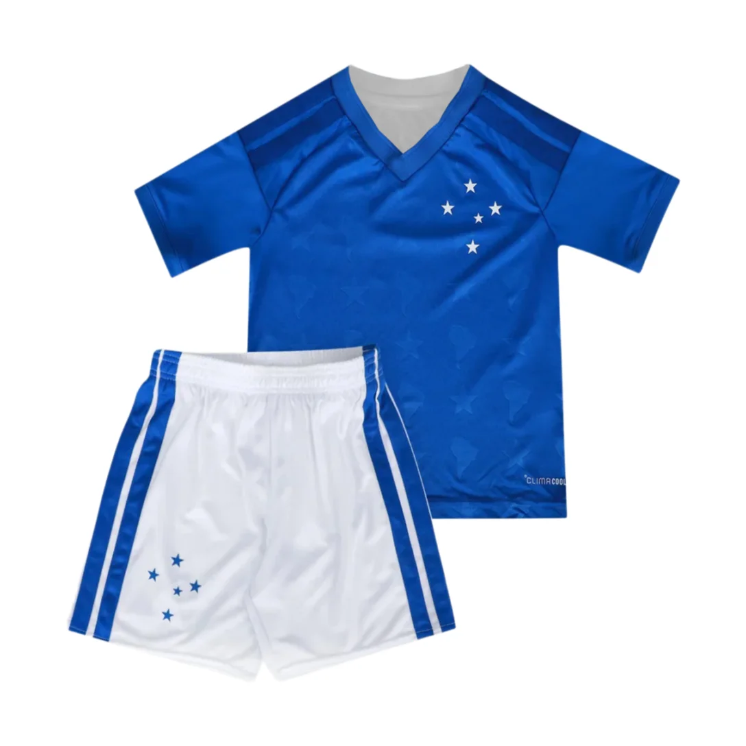 Camisa e Calções de Futebol Versão Tailandesa 26/27 para Torcedores do Cruzeiro - Conjunto Esportivo Casual Adulto e Infantil para Verão, Respirável e de Secagem Rápida