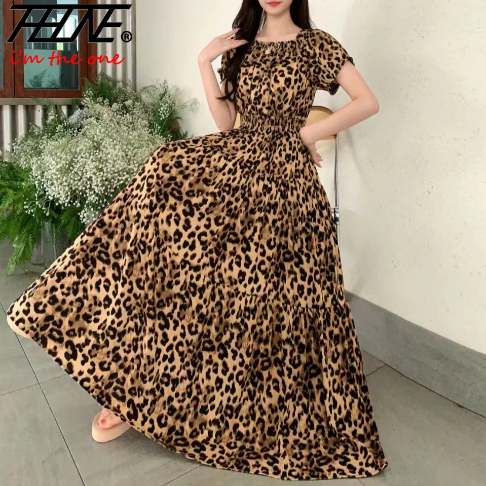 Long Maxi Dress Women Clothing Spring Summer Bohemian Holiday Beach Korean Style Floral Vintage Slim Vestidos Robe Dresses