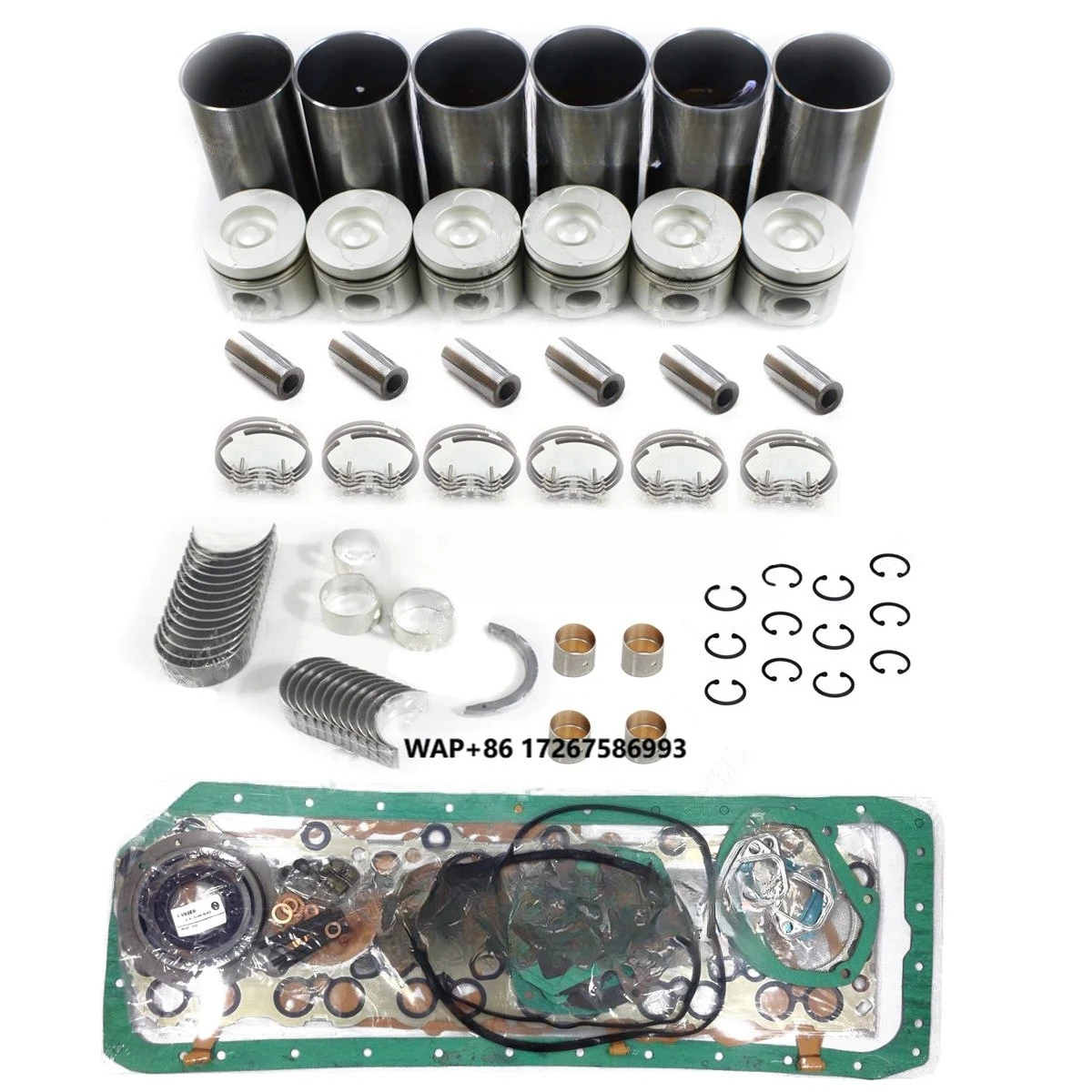 

For HINO EK100 Engine Overhaul Rebuild Kit Piston Liner Cylinder Head Gasket Main Conrod Bearing