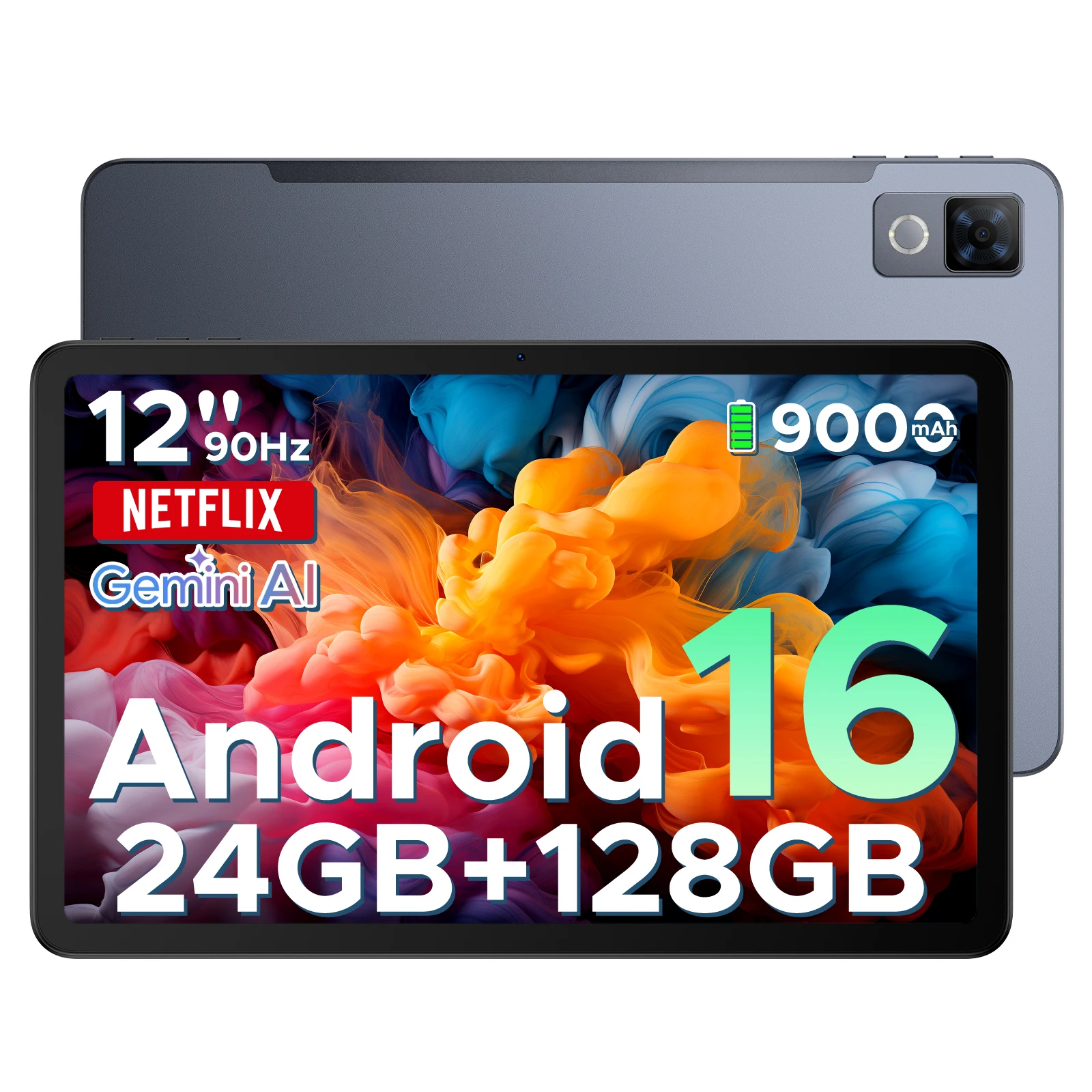 DOOGEE U12 Tablet PC Android 16 12'' S Display 24GB RAM (6GB + 18GB) 128GB 9000mAh Batterij UNISOC T7255 Widevine L1 Dubbele Dpeakers