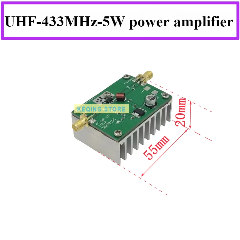 433MHz 5W Microwave RF Power Amplifier Module broadband UHF Power Amplifier Range Extender Module Board