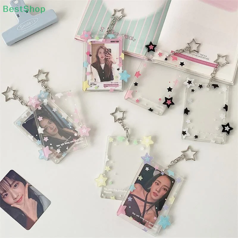 

♥ 3-дюймовый держатель для фотокарт, красочный держатель для карт со звездой, идол, дисплей для хранения фотографий, защитный кулон, органайзер для карт, подарки