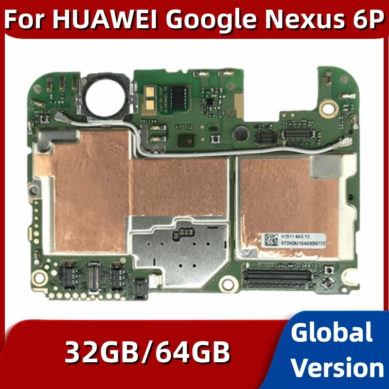 Motherboard PCB Module for HUAWEI Google Nexus 6P, Unlocked Mainboard with Full Chips, 32GB, 64GB ROM