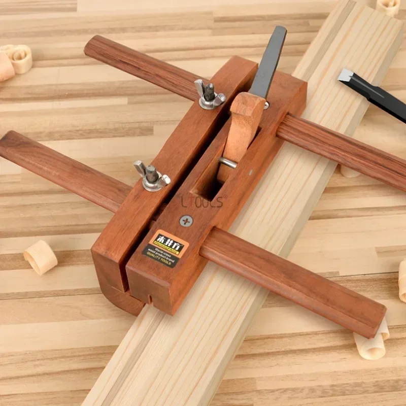 Adjustable Wooden Grooving Planer Carpentry Polished Trimming Plane Tool Carpenter Slotting Hand Planer DIY Model Making Planer