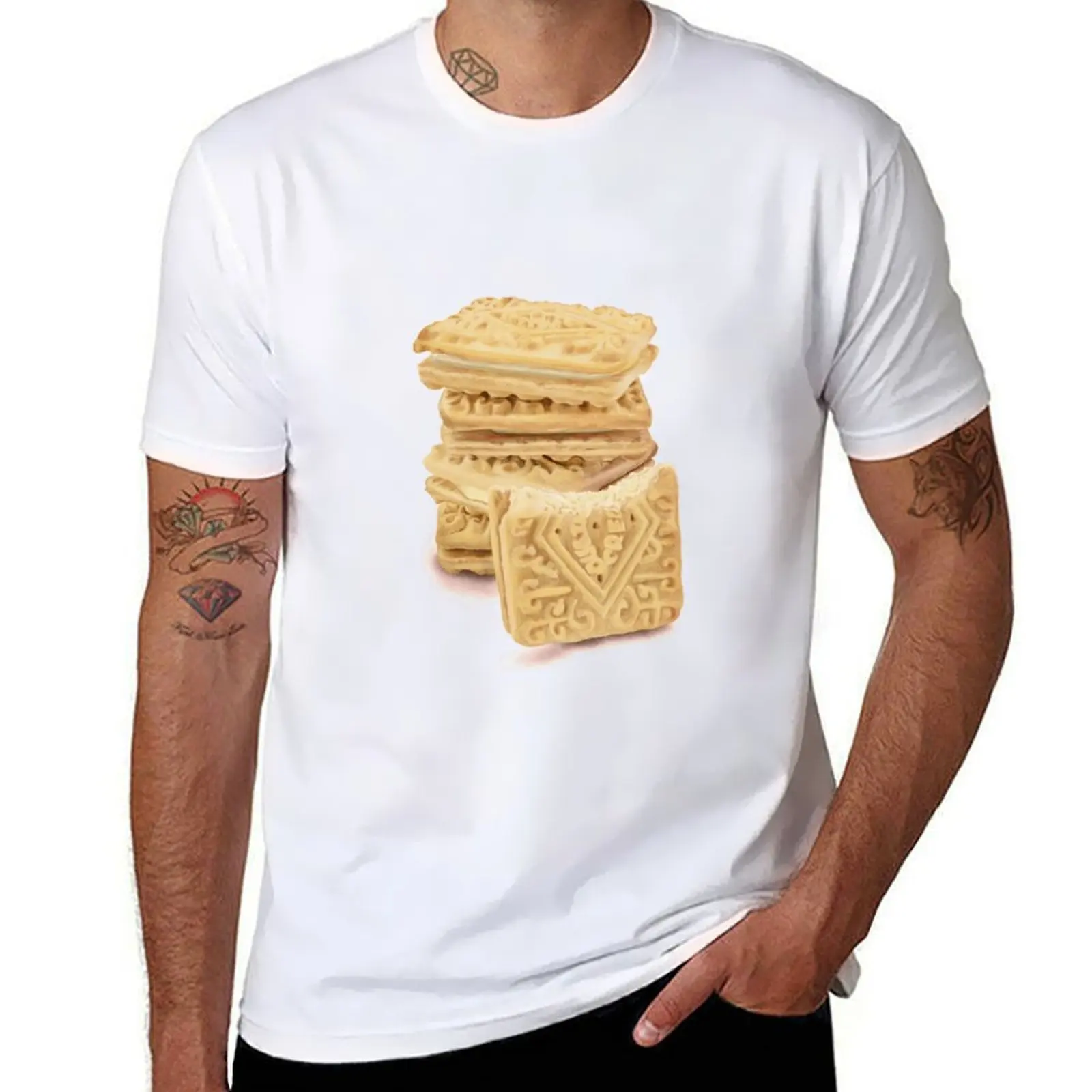 

Custard Cream Stack T-Shirt shirts graphic anime clothes plus sizes tshirts for men